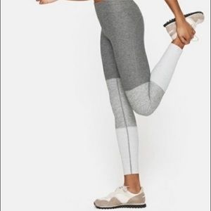 OUTDOOR VOICES “OV” grey colorblock gradient leggings in Small